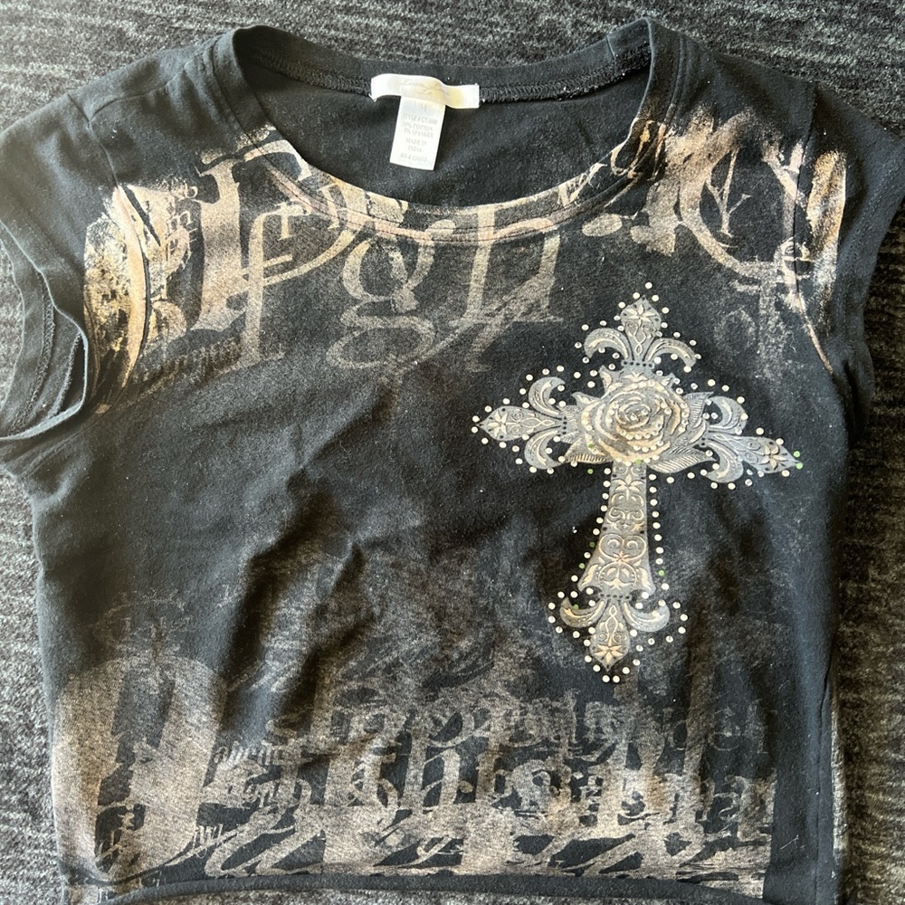 cute alt crop top , size M